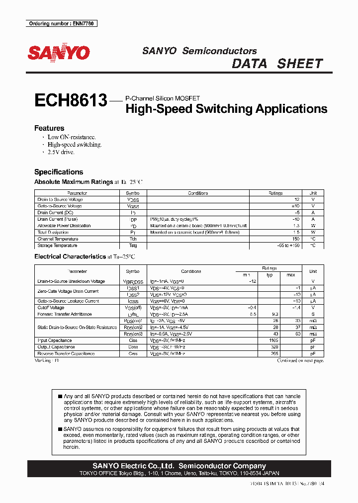 ECH8613_678815.PDF Datasheet