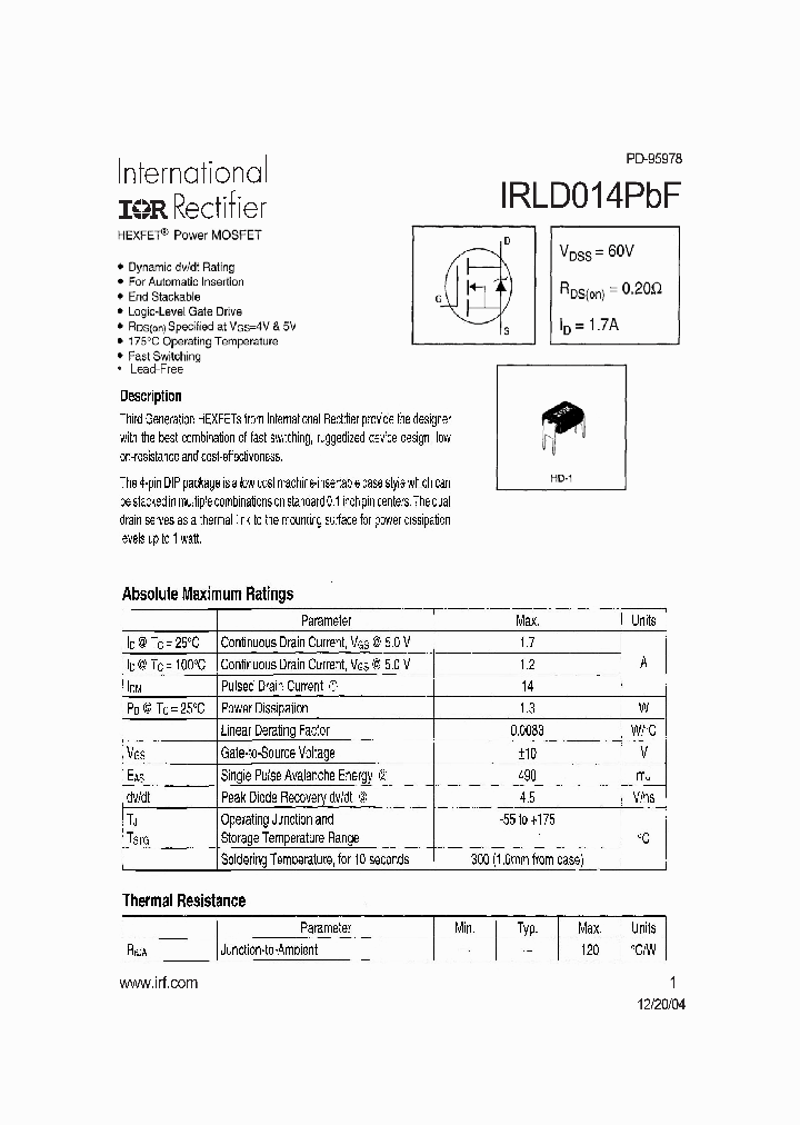 IRLD014PBF_631765.PDF Datasheet