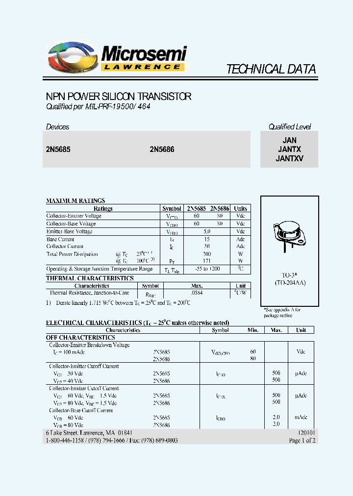 JAN2N5685_914501.PDF Datasheet