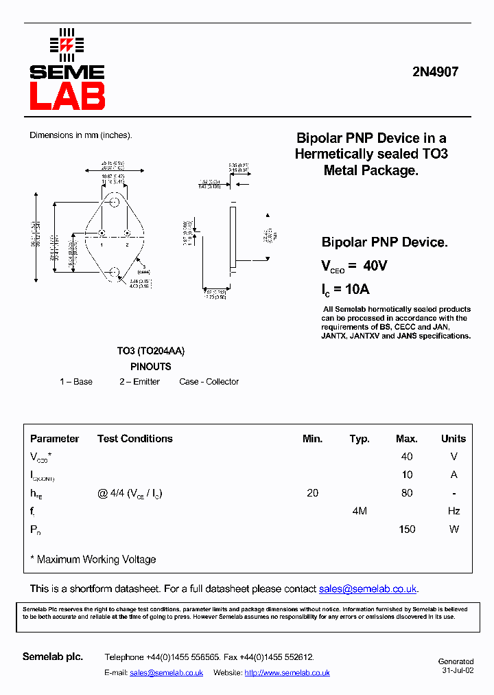 2N4907_1040595.PDF Datasheet