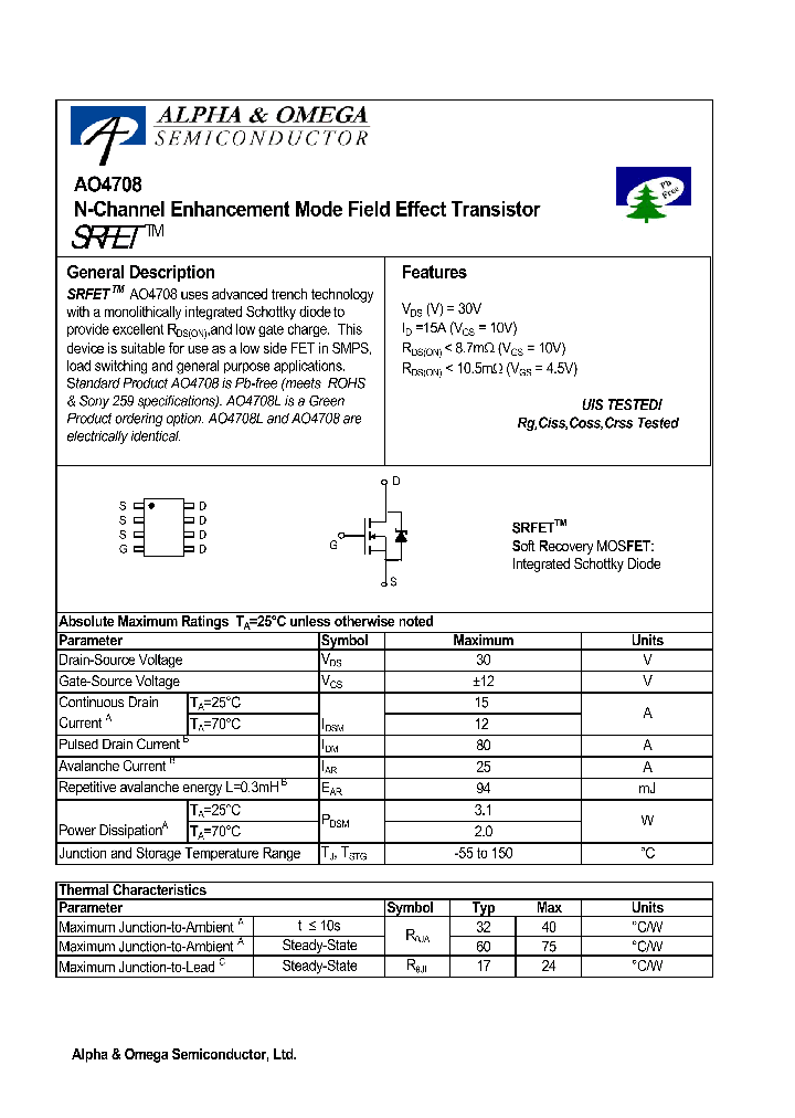 AO4708_1210187.PDF Datasheet