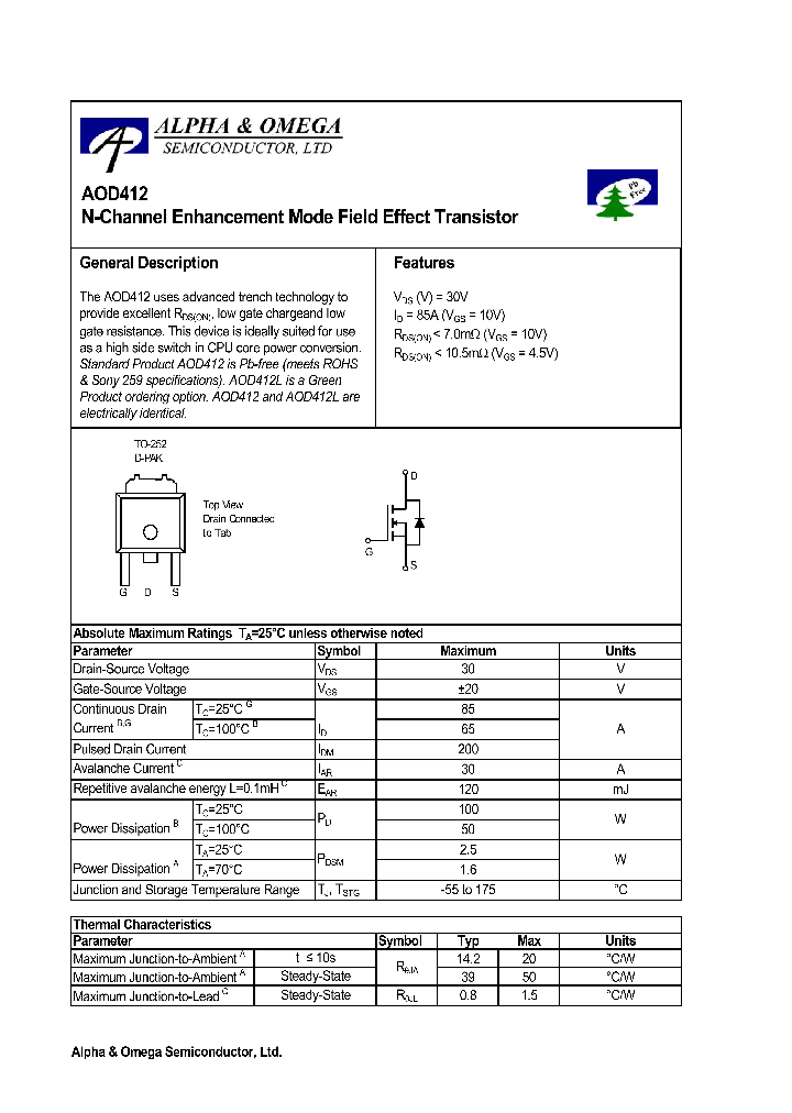 AOD412_1026173.PDF Datasheet