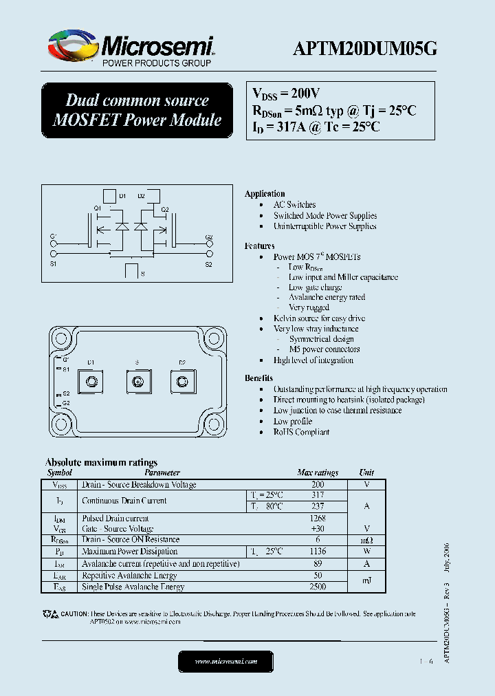 APTM20DUM05G_1169264.PDF Datasheet