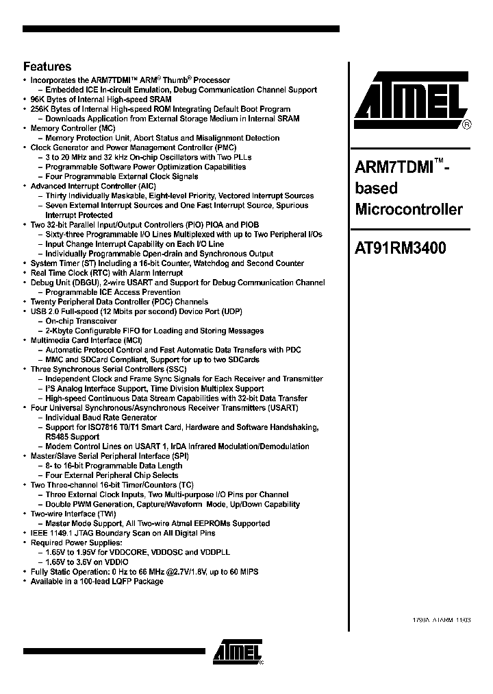 AT91RM3400-AI-001_1214350.PDF Datasheet