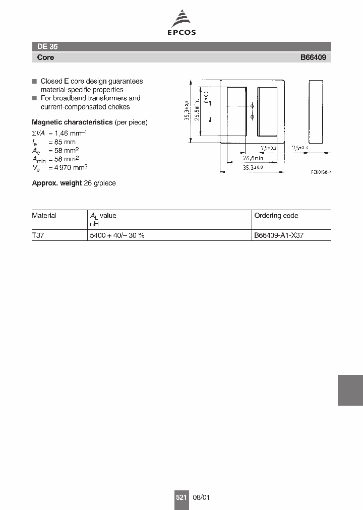 B66409-A1-X37_1216281.PDF Datasheet