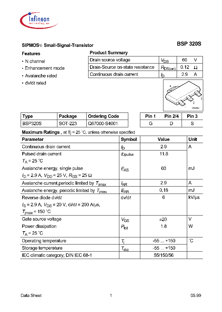 BSP320S_1220734.PDF Datasheet