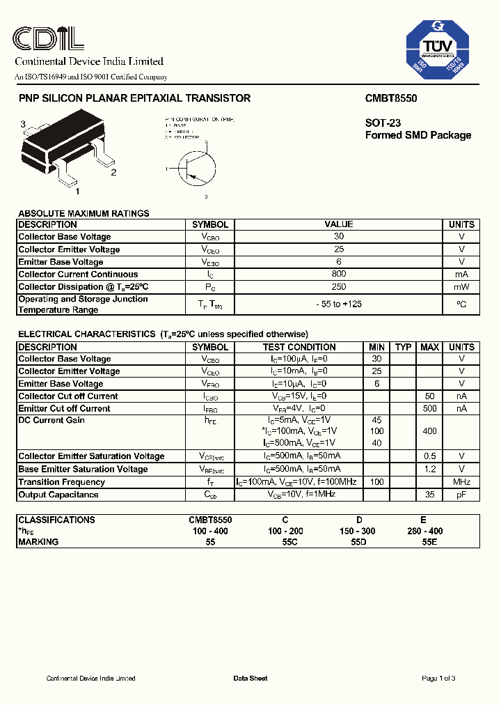 CMBT8550_1074775.PDF Datasheet