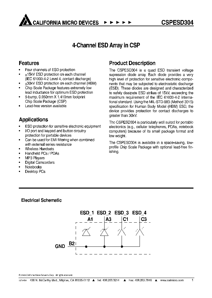 CSPESD304G_1229137.PDF Datasheet