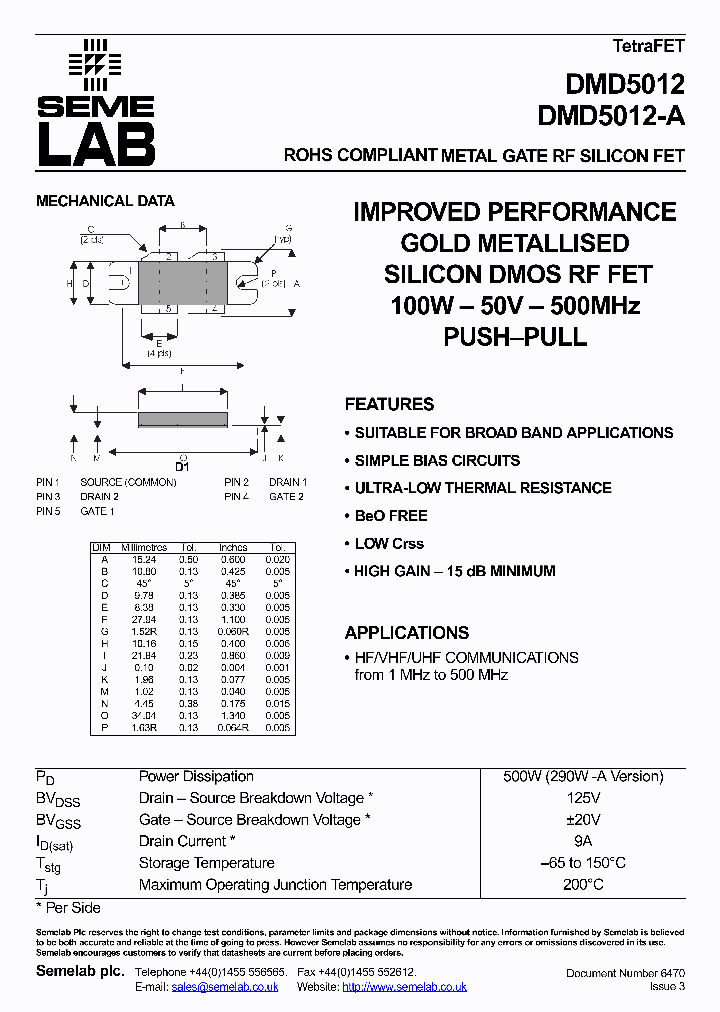 DMD5012-A_1233454.PDF Datasheet