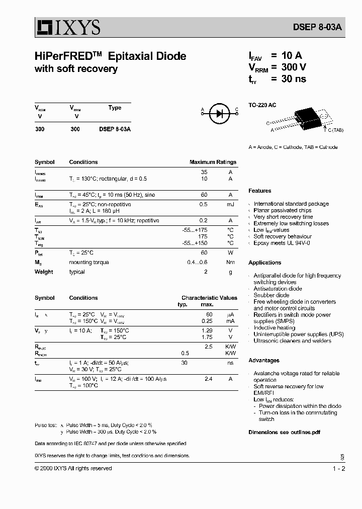 DSEP8-03A_1174365.PDF Datasheet