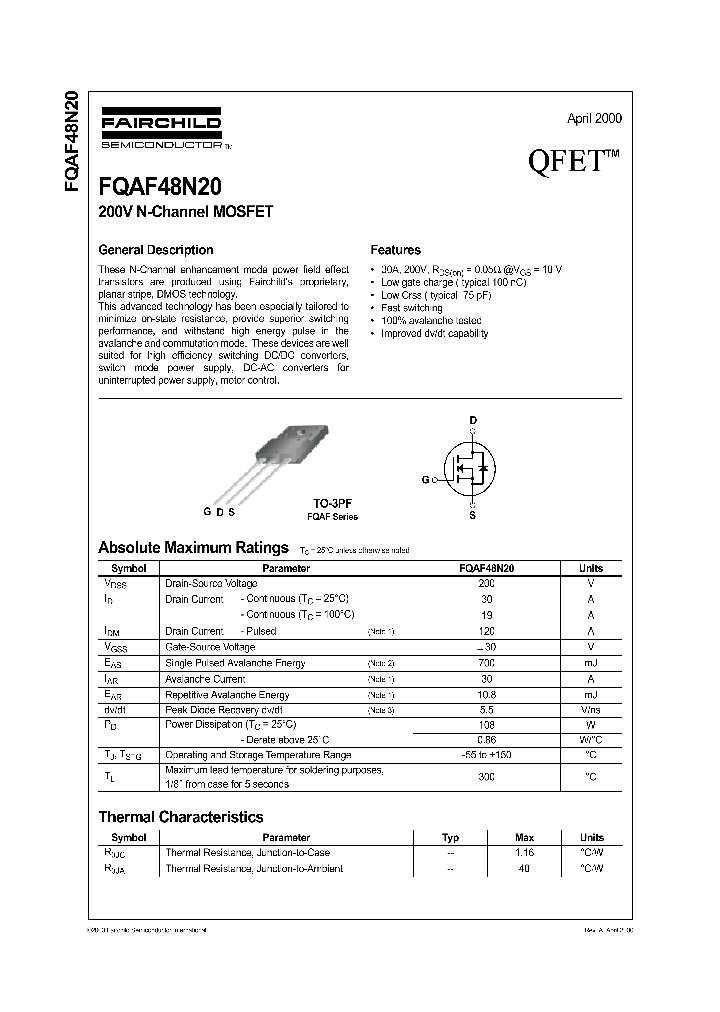 FQAF48N20_1241495.PDF Datasheet