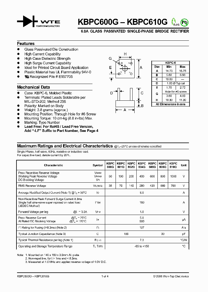 KBPC610G_1259980.PDF Datasheet