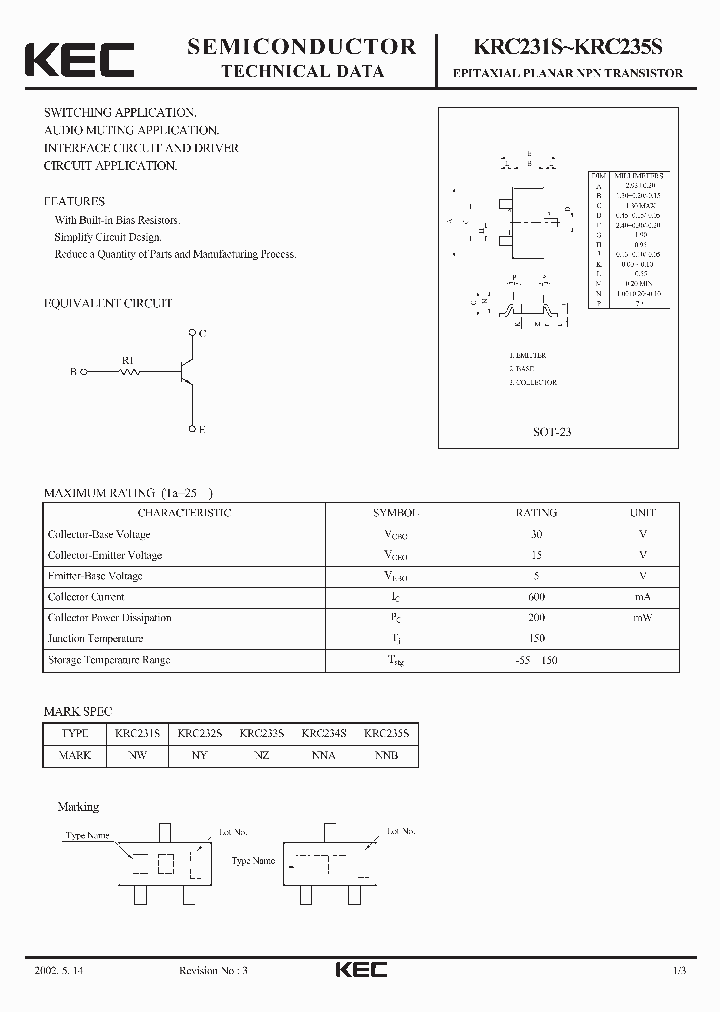 KRC235S_1260937.PDF Datasheet