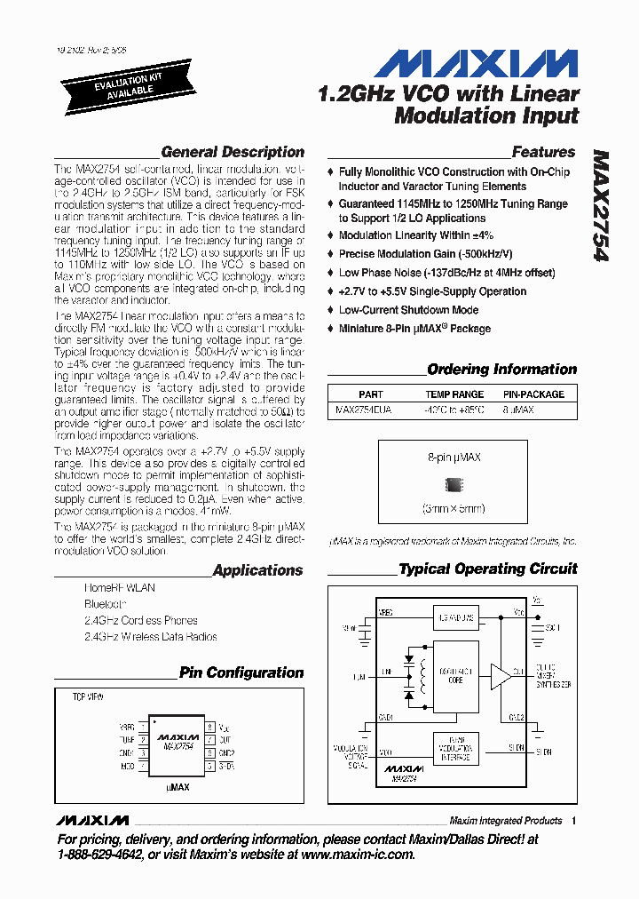 MAX2754EUA_1272883.PDF Datasheet