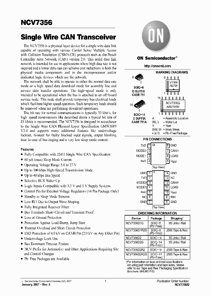 NCV7356D1G_1119480.PDF Datasheet