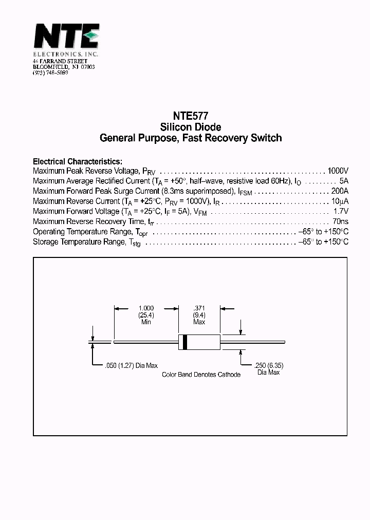 NTE577_1291061.PDF Datasheet