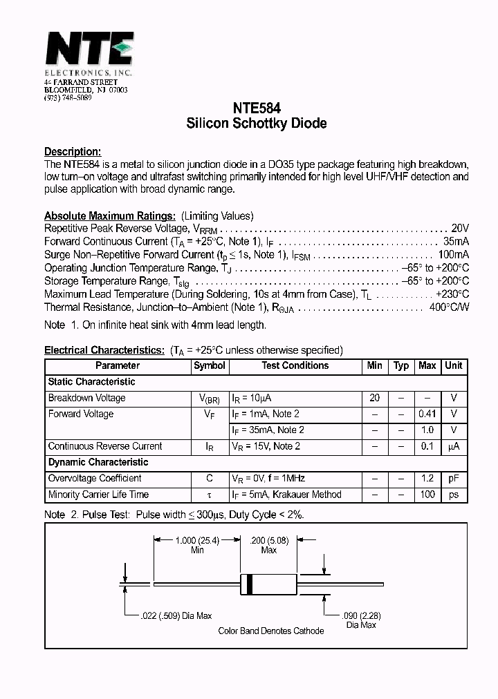 NTE584_1291070.PDF Datasheet