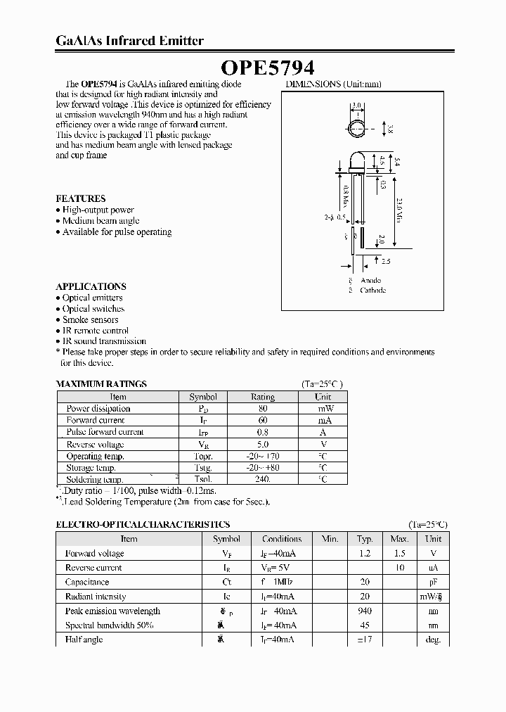 OPE5794_1292421.PDF Datasheet