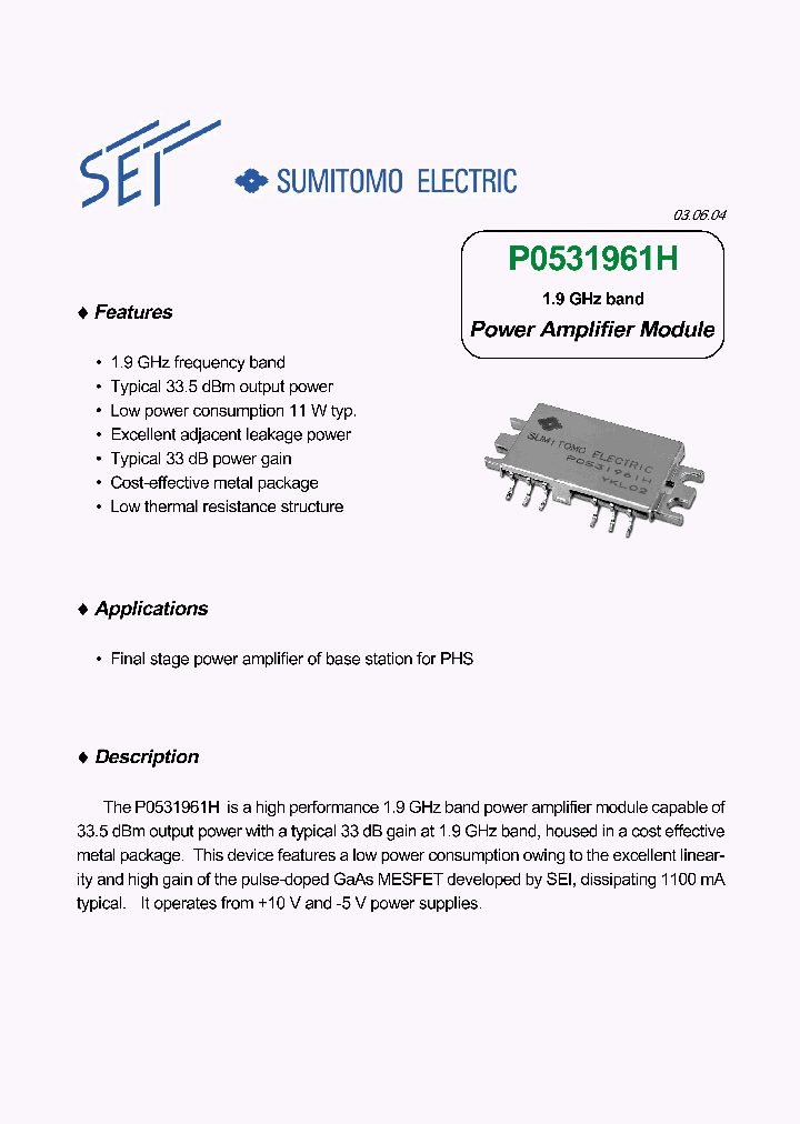 P0531961H_1292670.PDF Datasheet