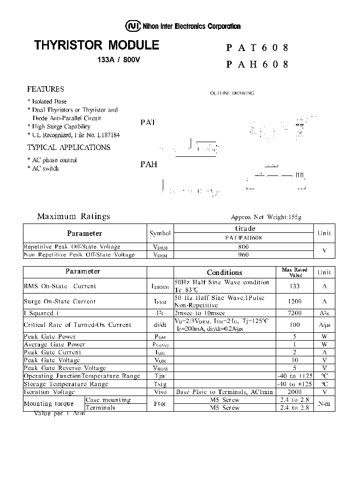 PAH608_1046605.PDF Datasheet