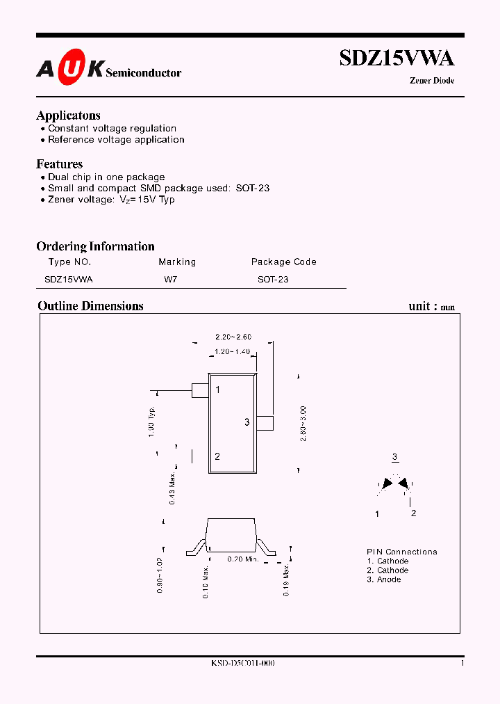 SDZ15VWA_1173943.PDF Datasheet