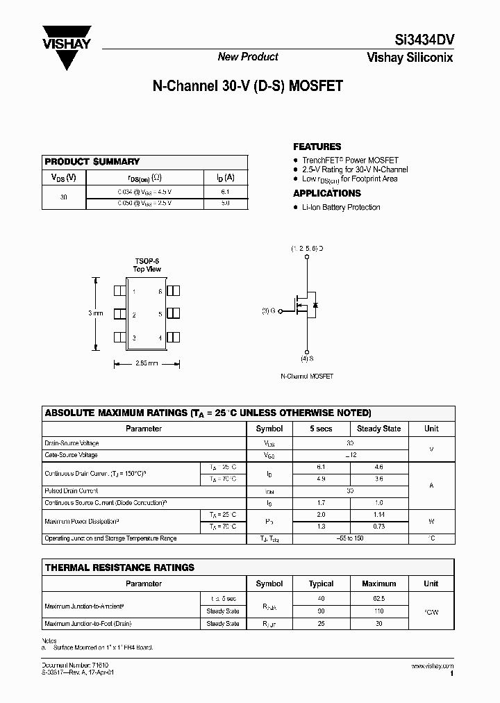 SI3434DV_1027571.PDF Datasheet