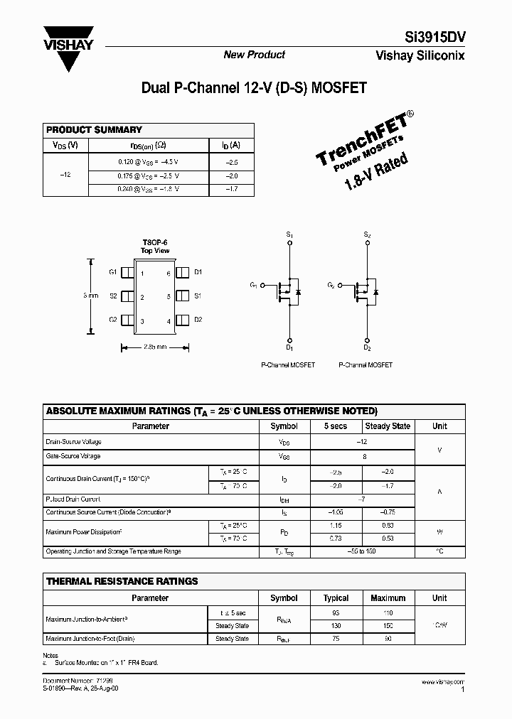 SI3915DV_1077045.PDF Datasheet