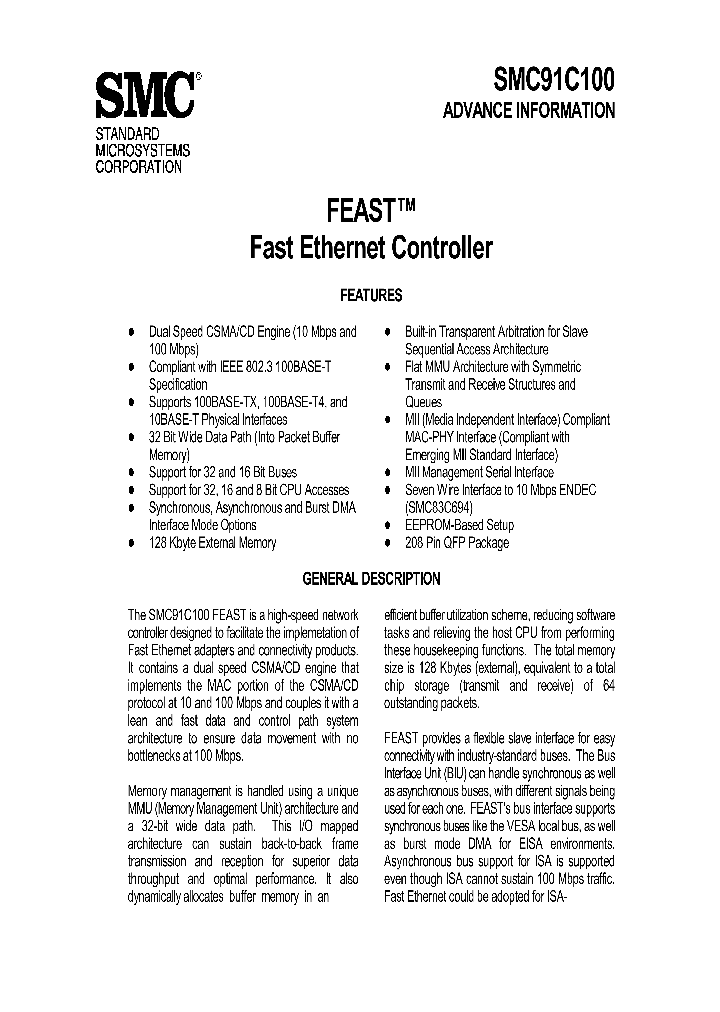 SMC91C100_1311232.PDF Datasheet