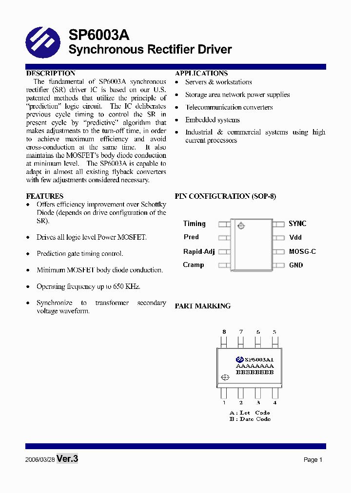 SP6003AS8TG_1314974.PDF Datasheet