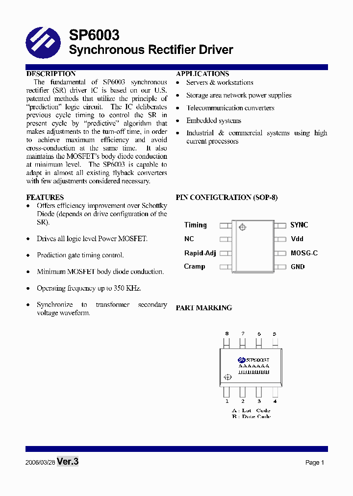 SP6003S8TG_1314975.PDF Datasheet