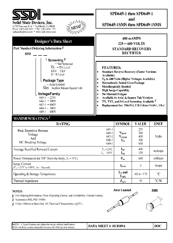 SPD649-1TXV_1315411.PDF Datasheet