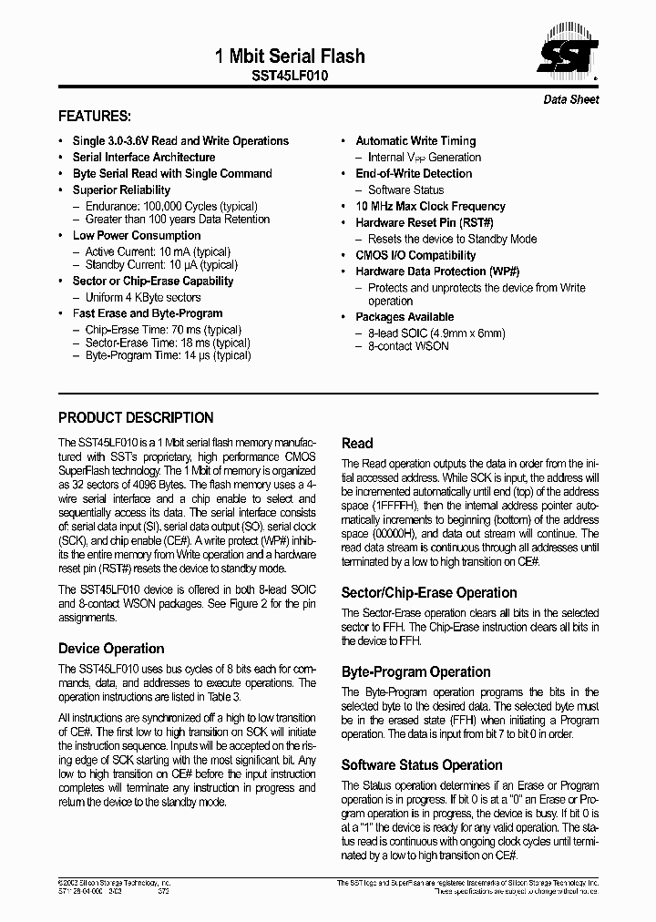 SST45LF01003_1317075.PDF Datasheet