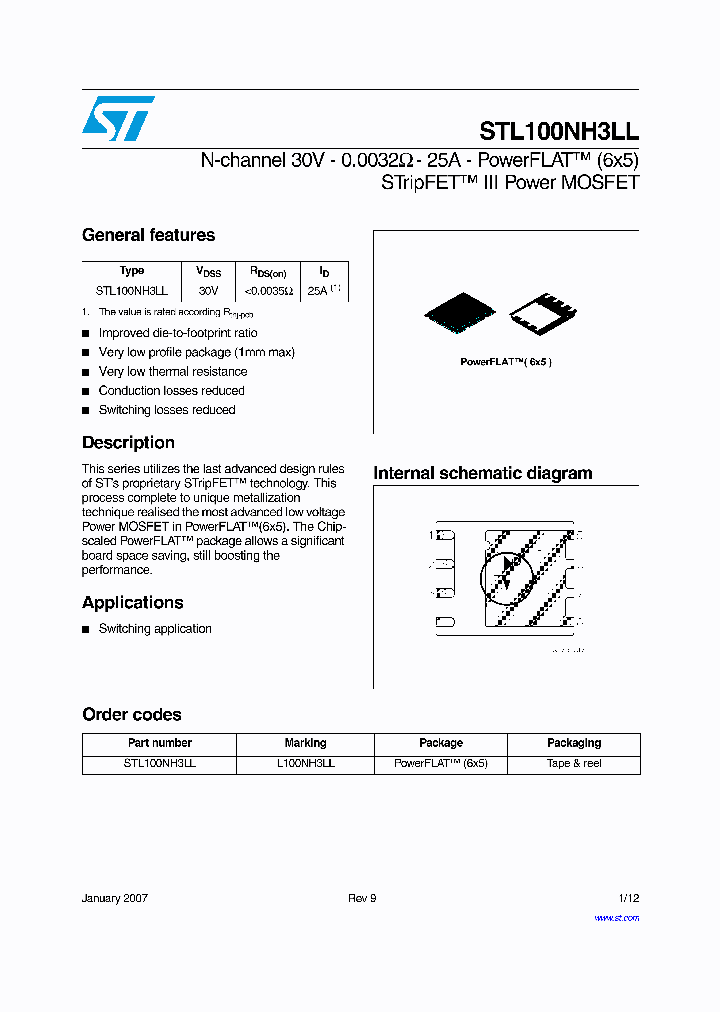 STL100NH3LL07_1107272.PDF Datasheet