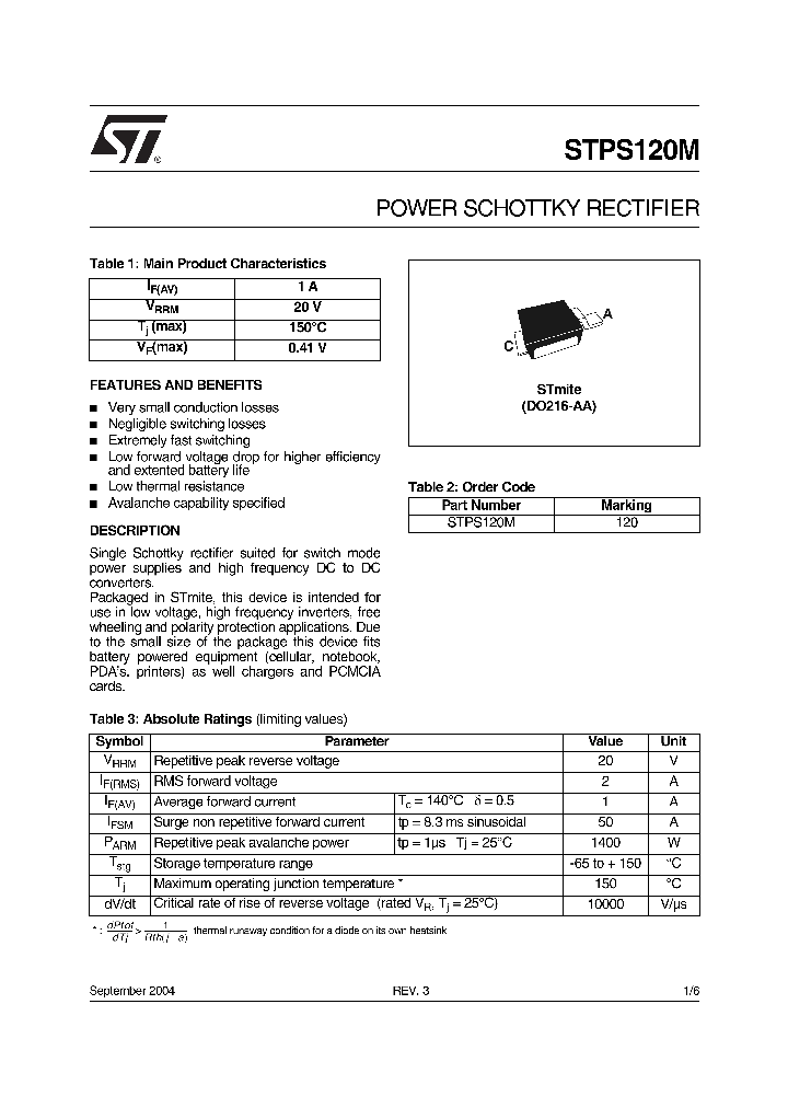 STPS120M_1319175.PDF Datasheet