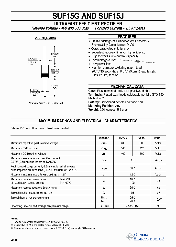 SUF15J_1319780.PDF Datasheet