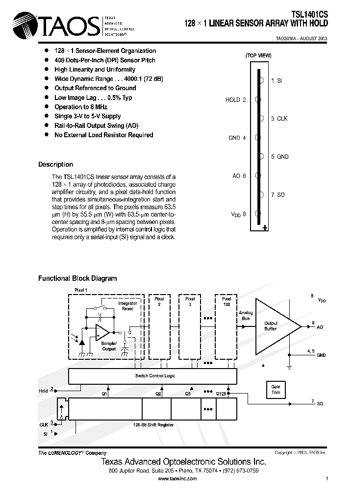 TSL1401CS_1329452.PDF Datasheet