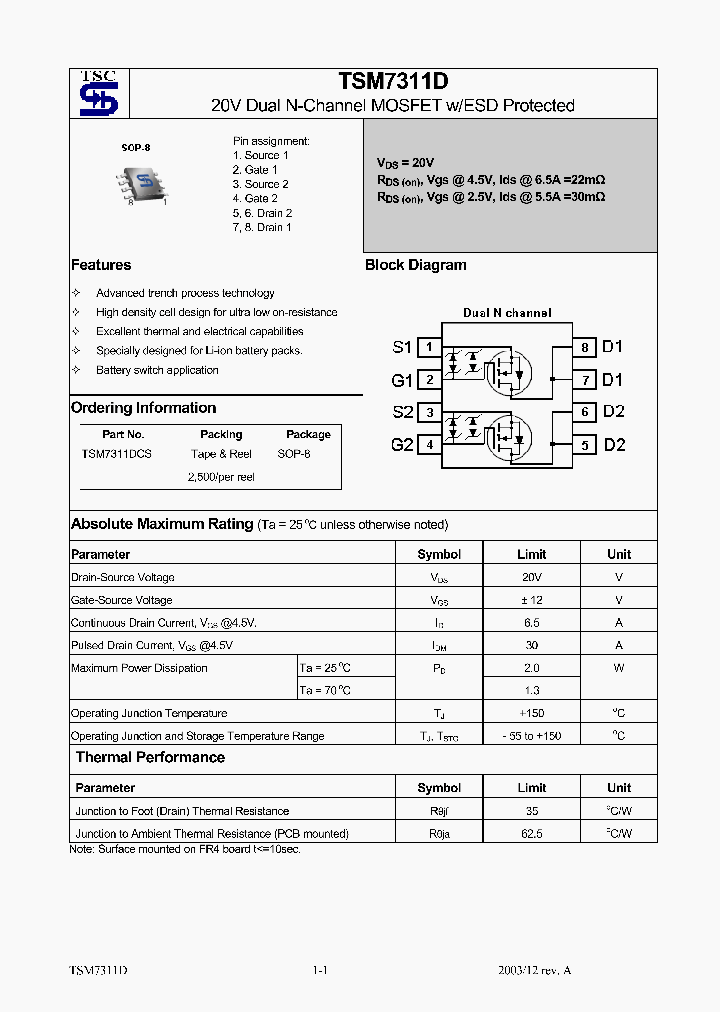 TSM7311DCS_1329536.PDF Datasheet