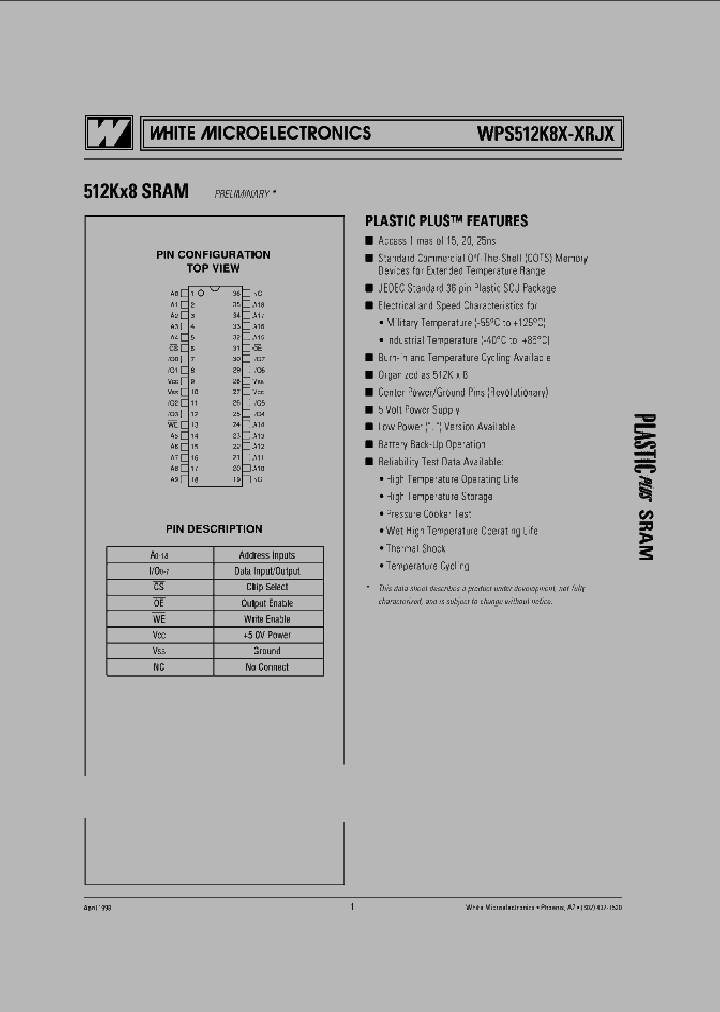 WPS512K8X_1336829.PDF Datasheet