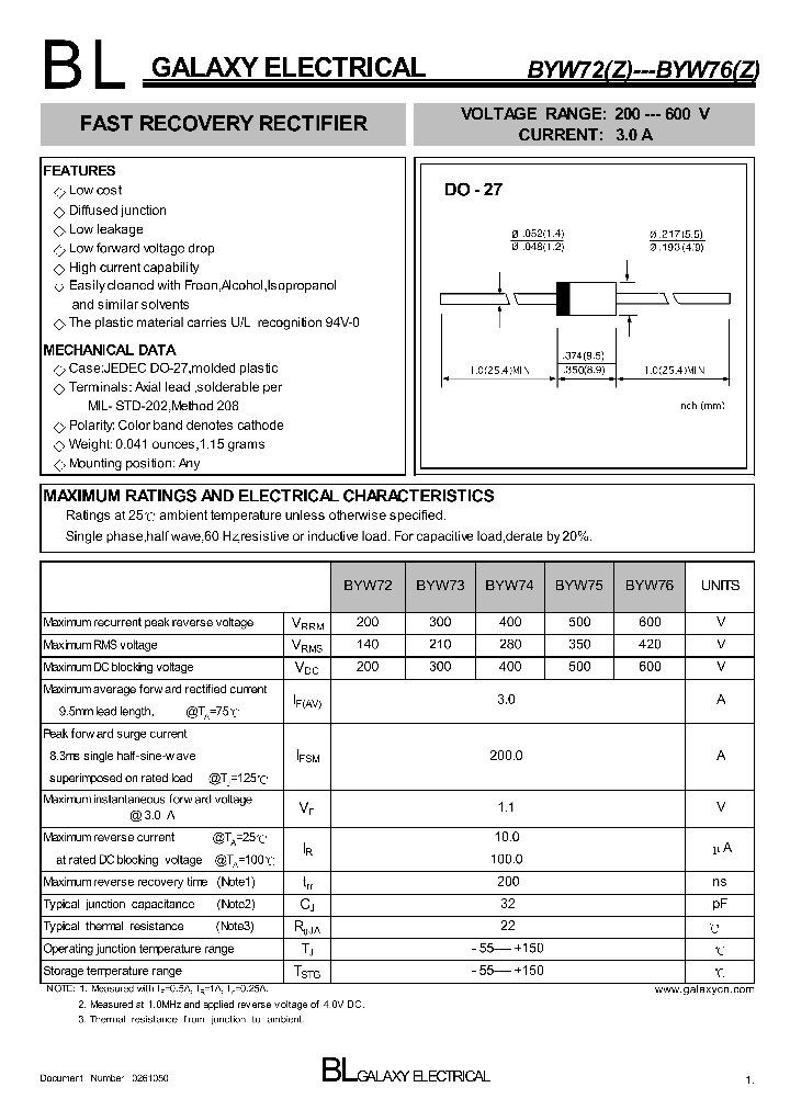 BYW72_4164387.PDF Datasheet