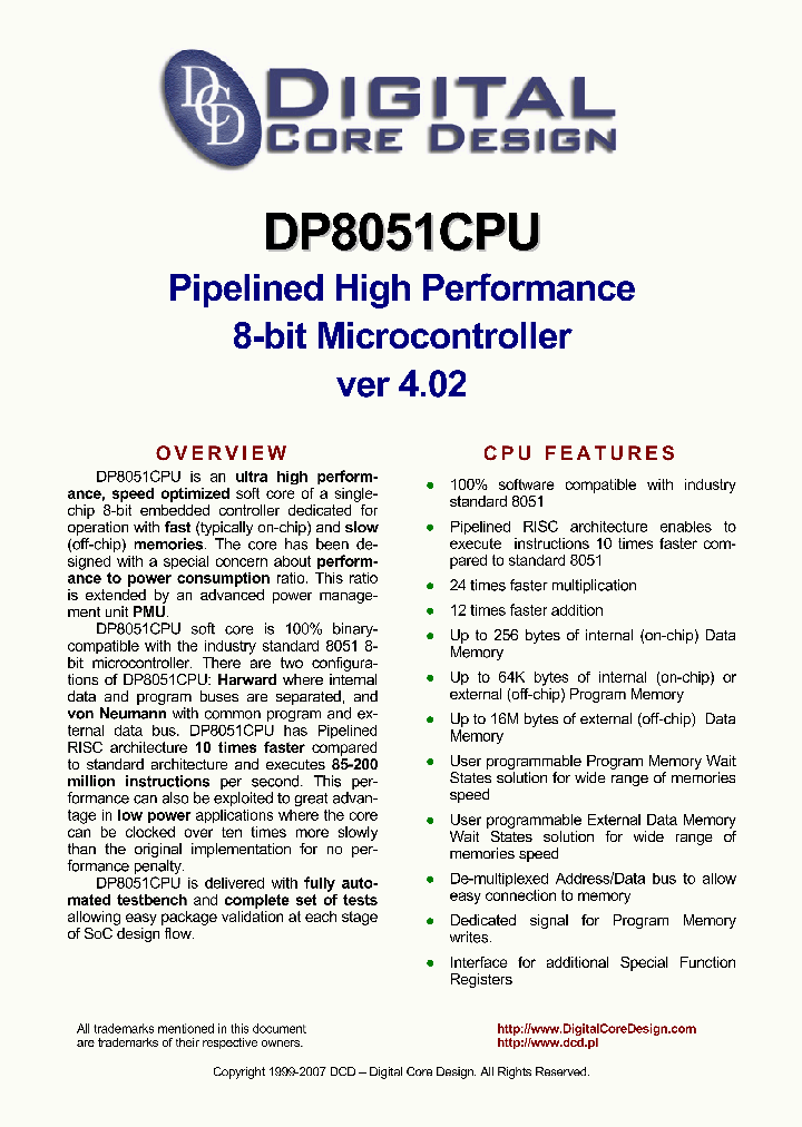 DP8051CPU_4126607.PDF Datasheet
