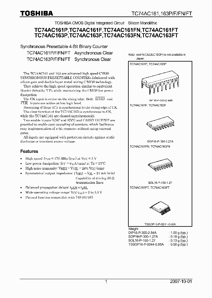 TC74AC161F07_4125051.PDF Datasheet