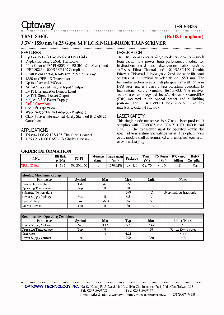 TRSL-8340G_4128269.PDF Datasheet