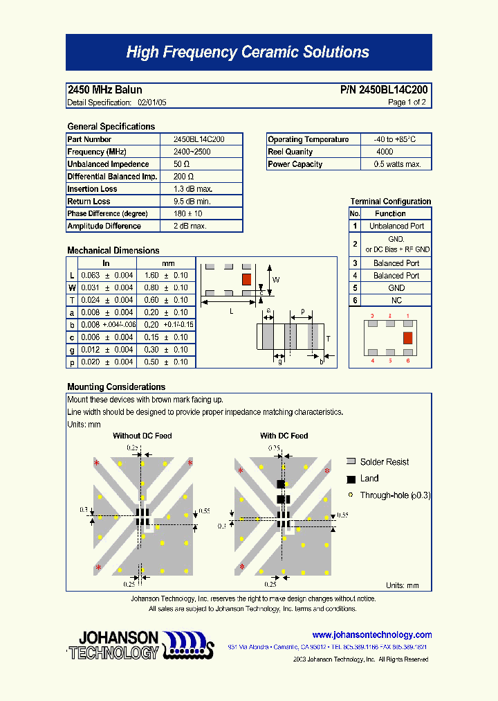 2450BL14C200_4701944.PDF Datasheet