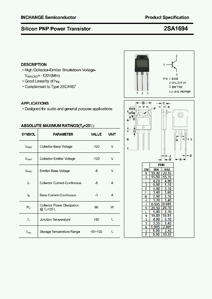 2sa1694 2sc4467 схема усилителя