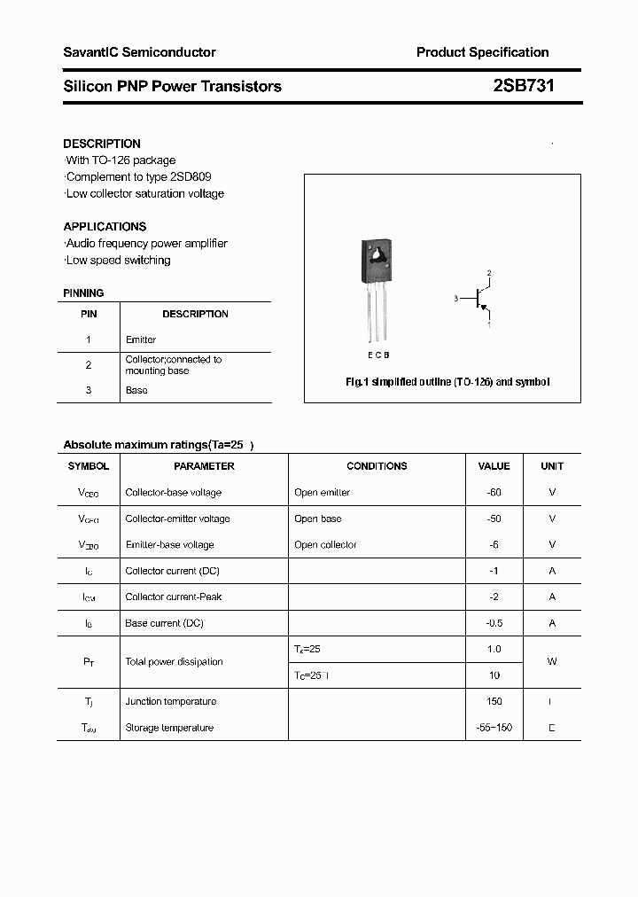 2SB731_4538402.PDF Datasheet