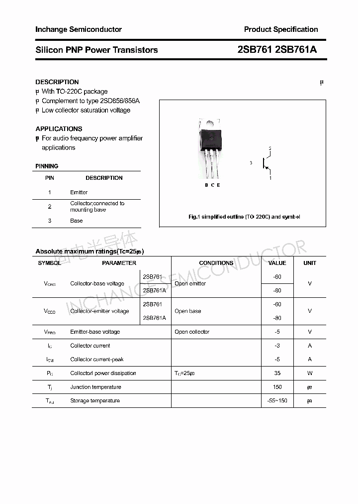 2SB761_4316655.PDF Datasheet