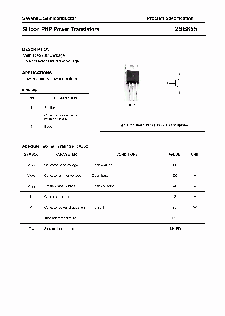 2SB855_4395649.PDF Datasheet