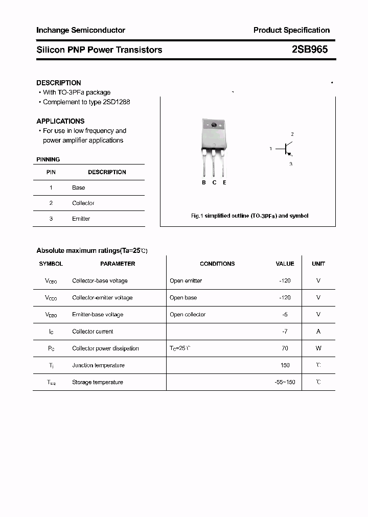 2SB965_4392675.PDF Datasheet