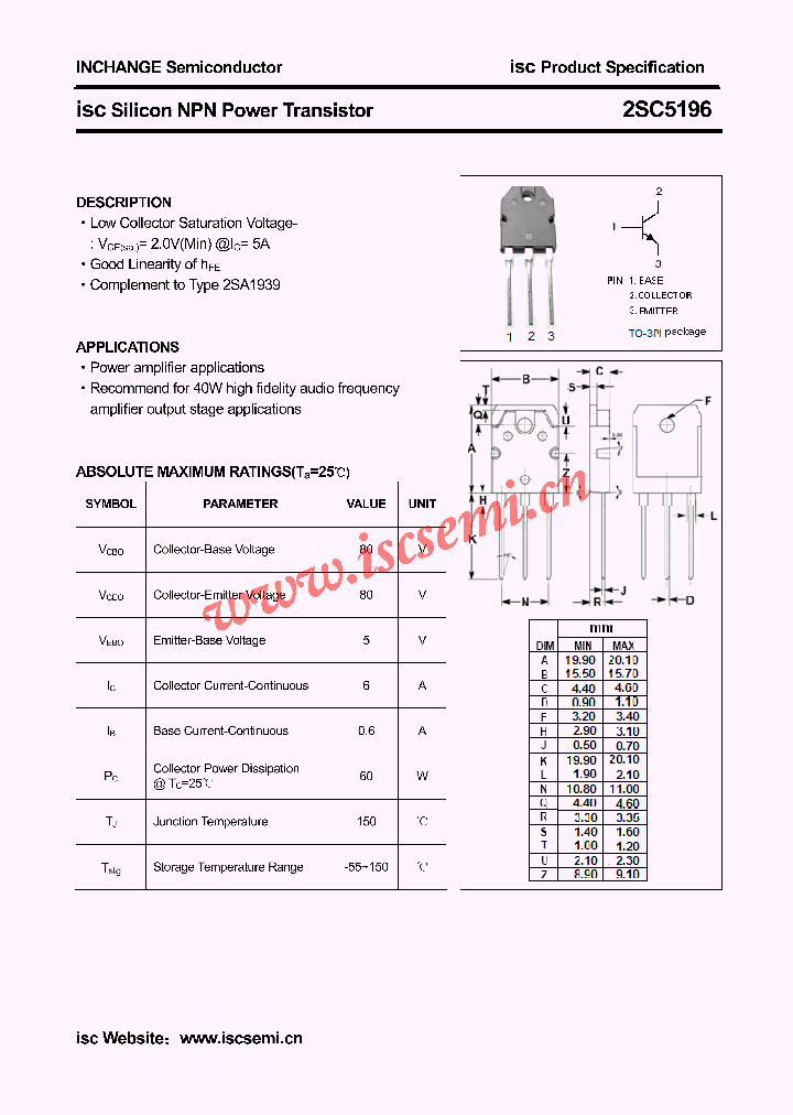 2SC5196_4408621.PDF Datasheet