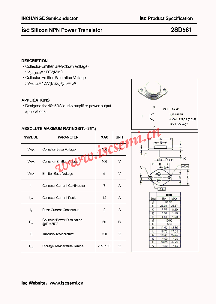 2SD581_4463752.PDF Datasheet